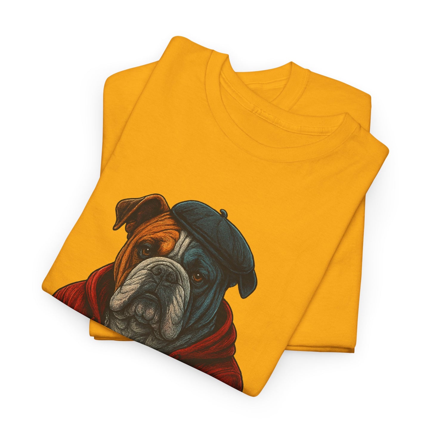 Artistic Dog Design Cotton Tee