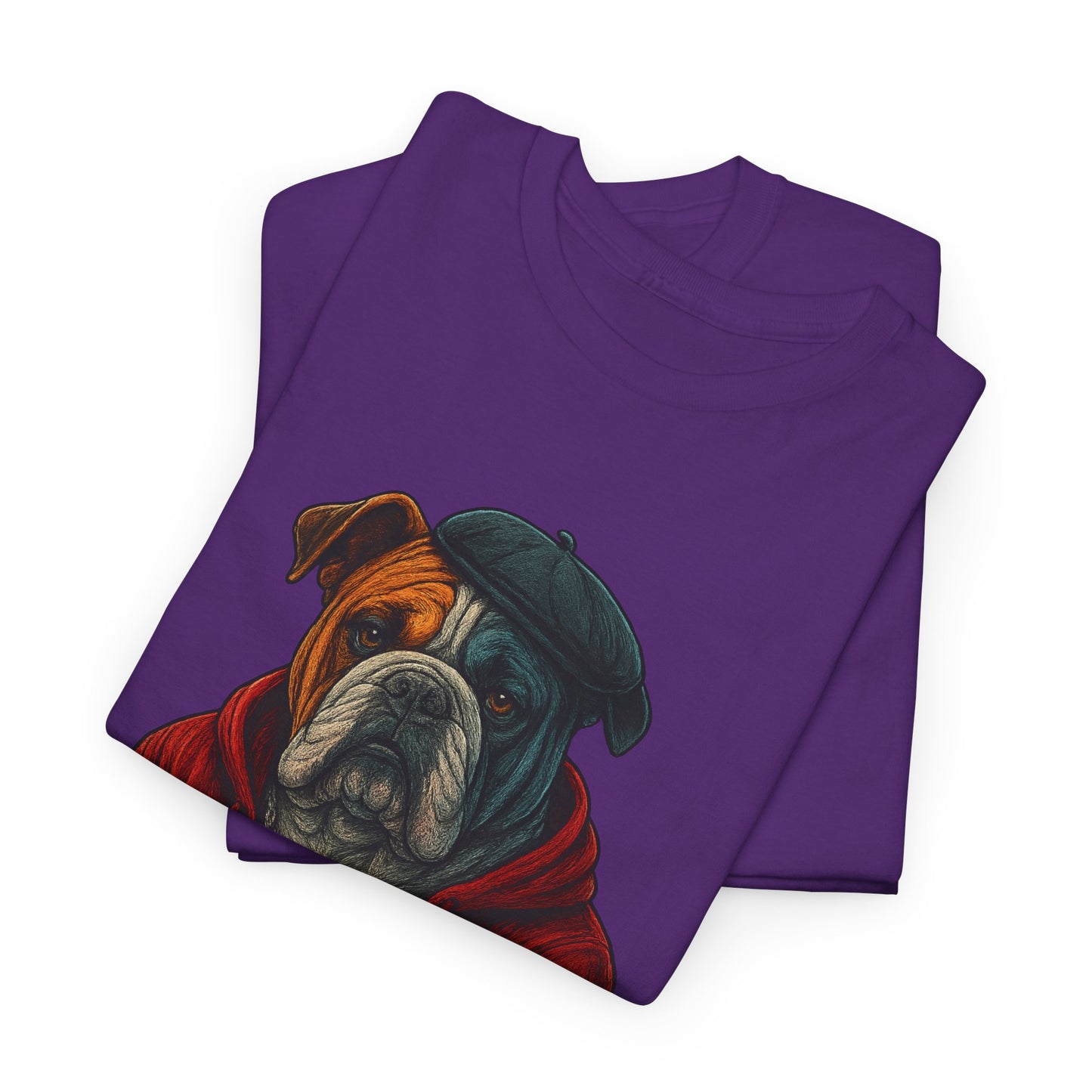 Artistic Dog Design Cotton Tee