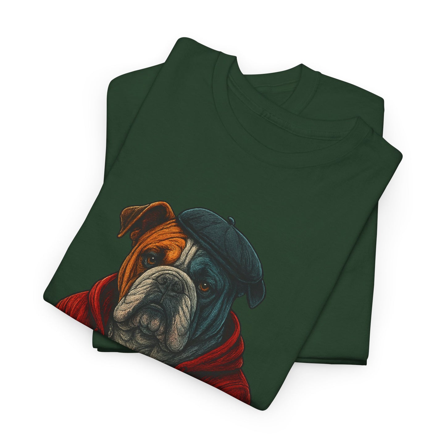 Artistic Dog Design Cotton Tee