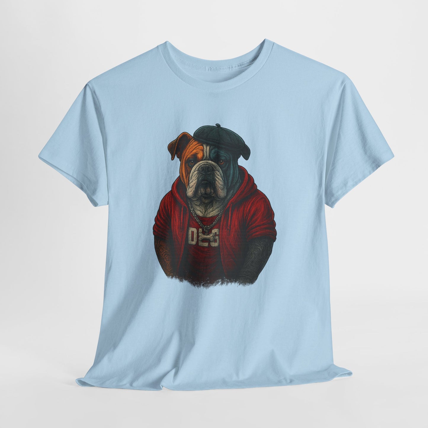 Artistic Dog Design Cotton Tee