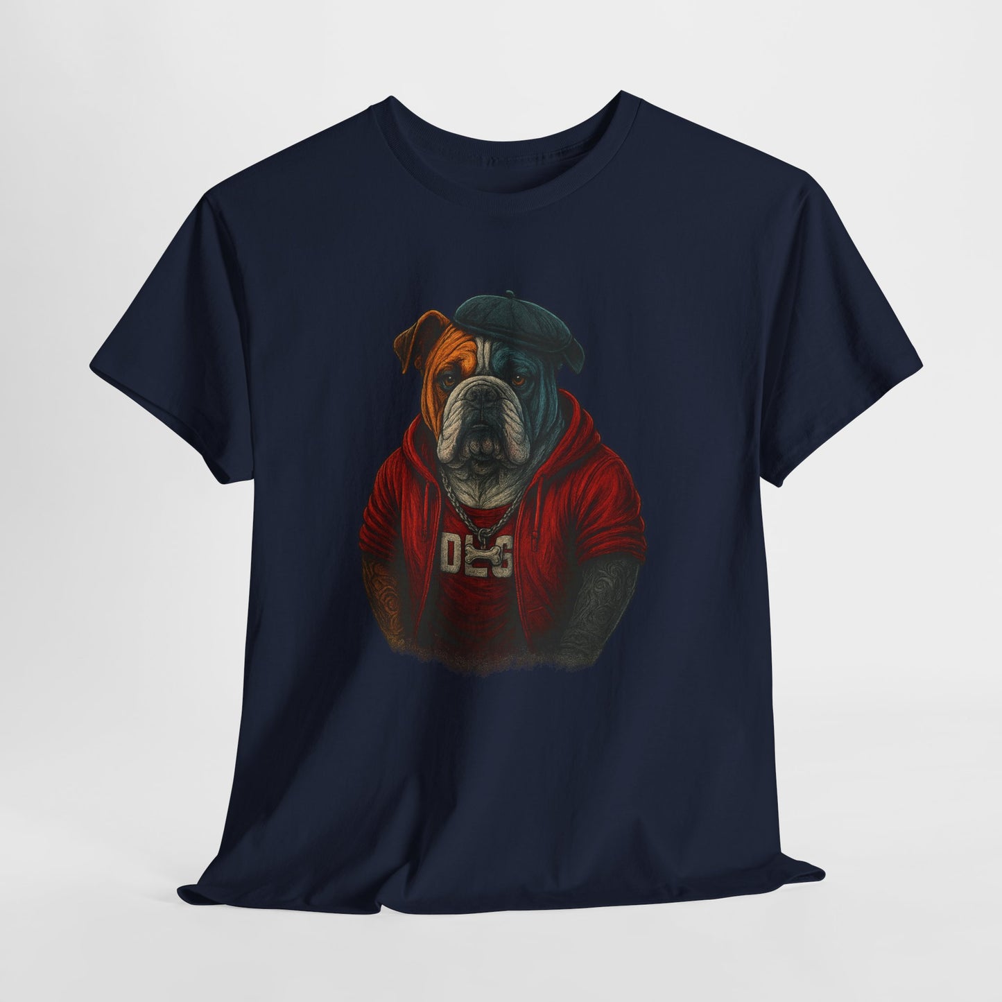 Artistic Dog Design Cotton Tee