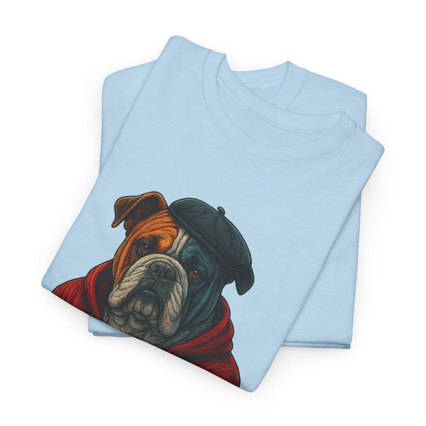 Artistic Dog Design Cotton Tee