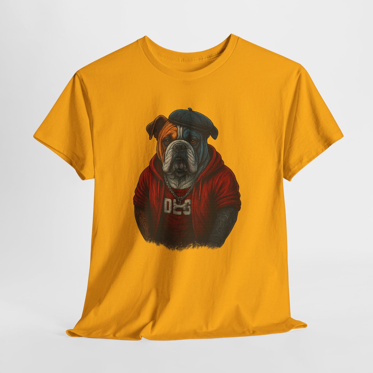 Artistic Dog Design Cotton Tee