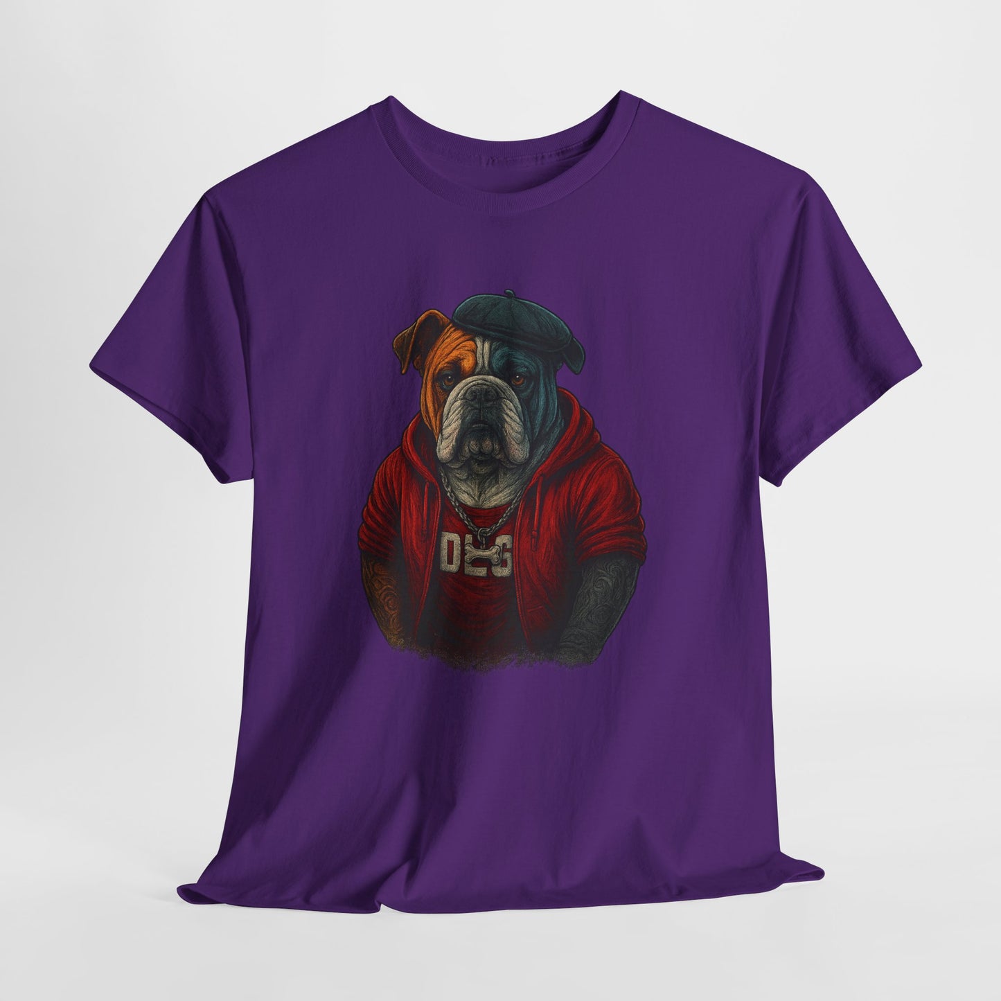 Artistic Dog Design Cotton Tee