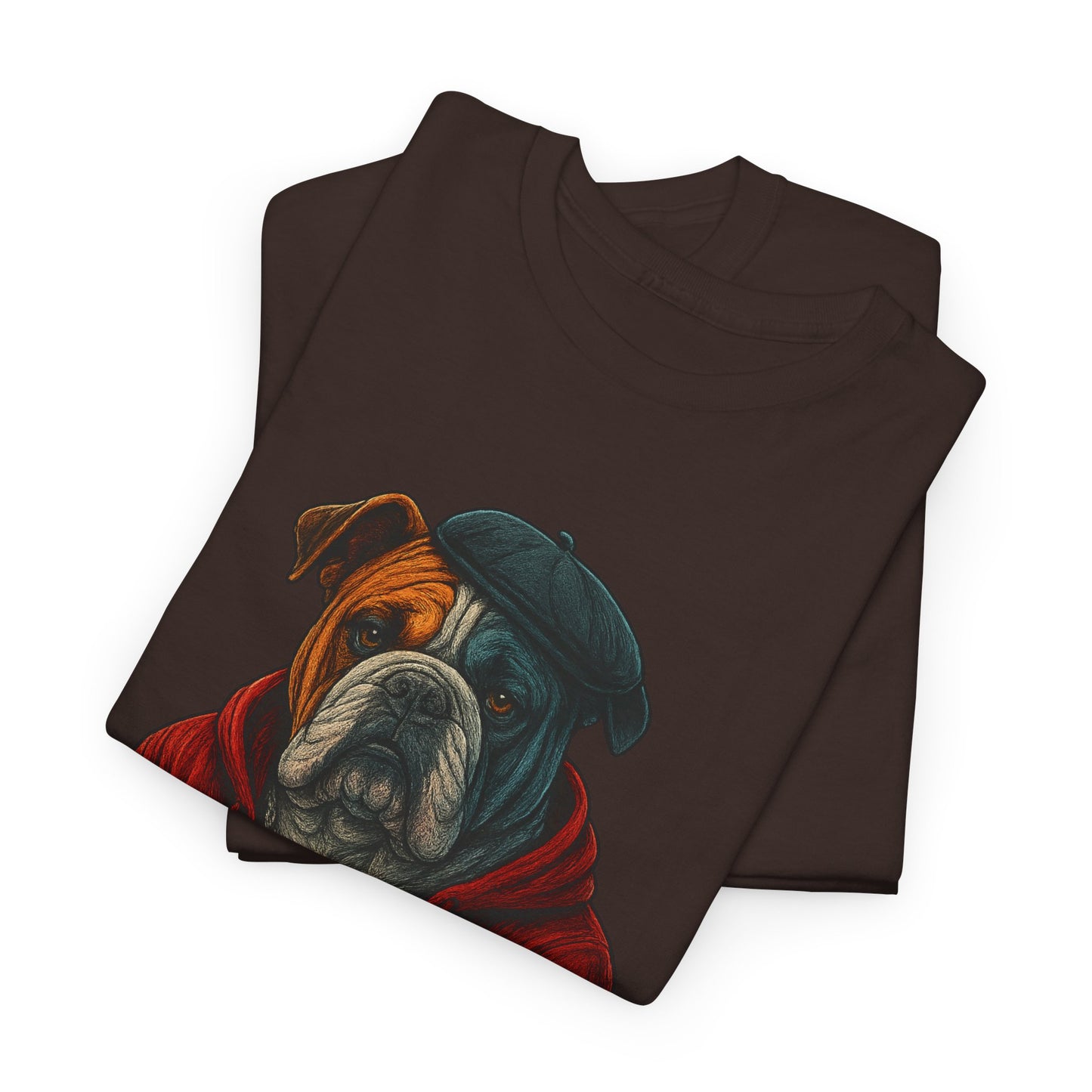Artistic Dog Design Cotton Tee