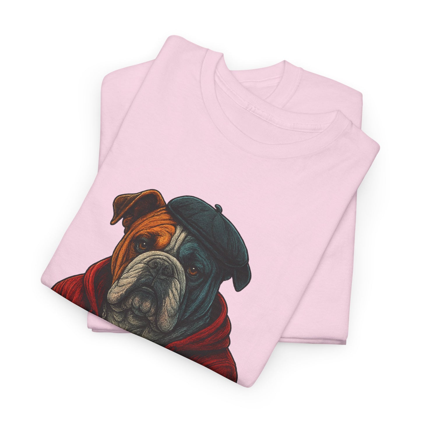 Artistic Dog Design Cotton Tee