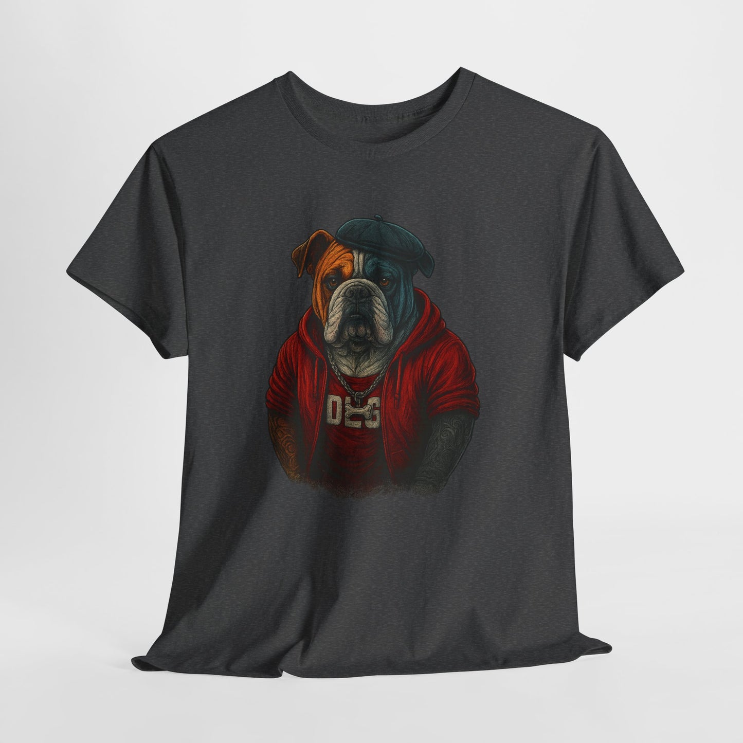 Artistic Dog Design Cotton Tee