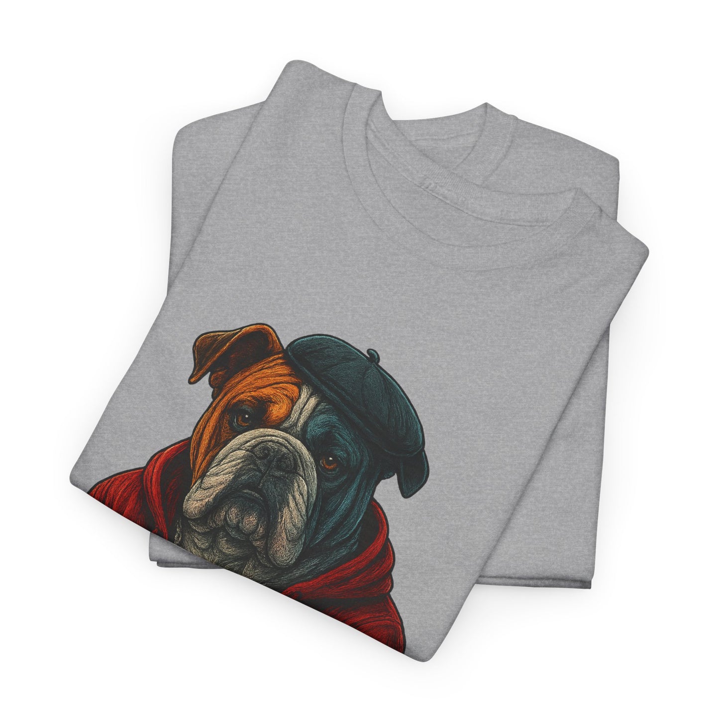 Artistic Dog Design Cotton Tee