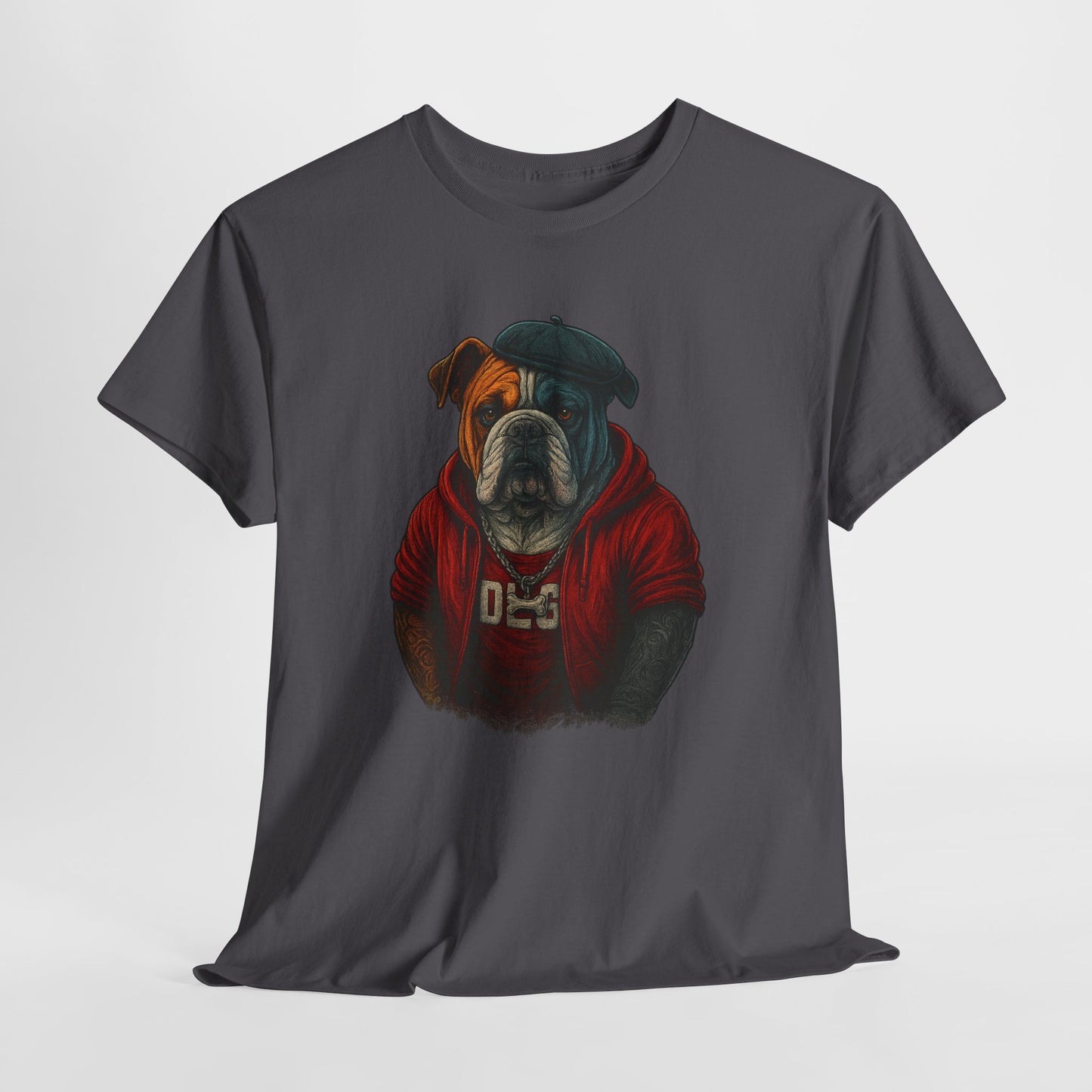 Artistic Dog Design Cotton Tee