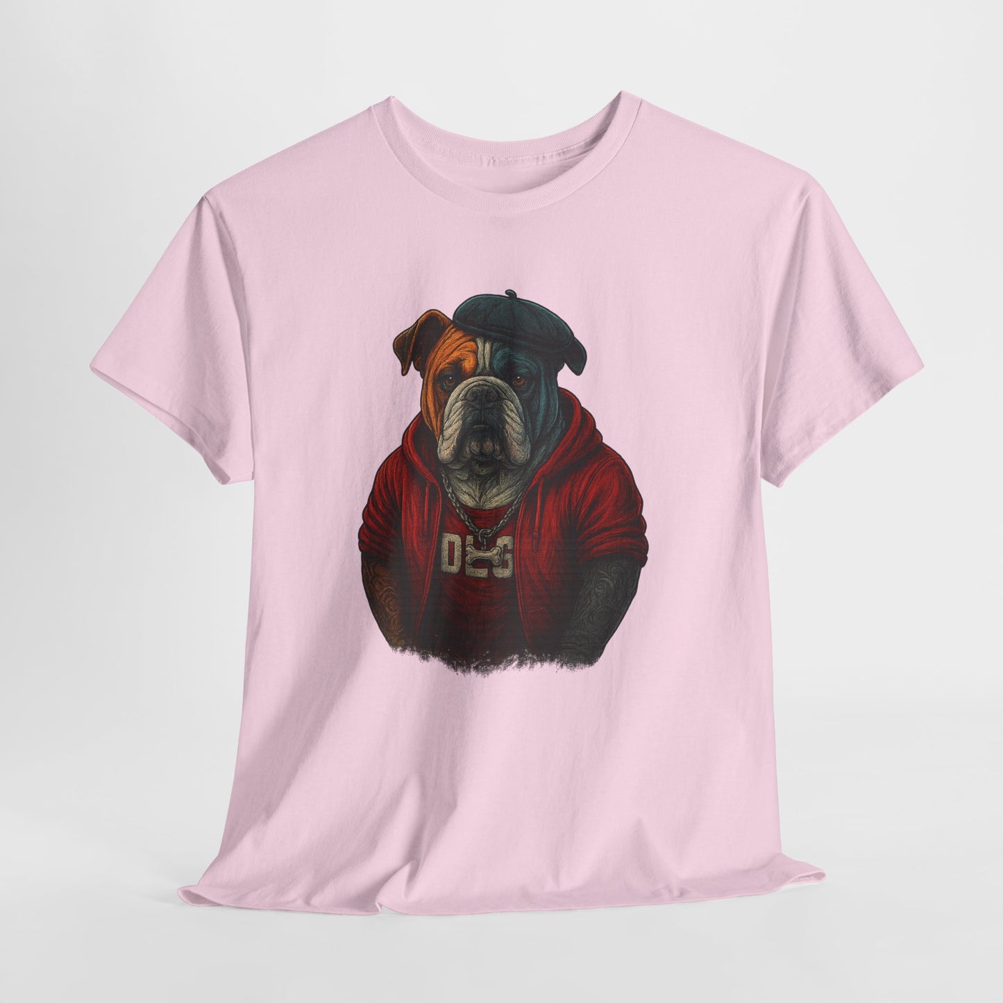 Artistic Dog Design Cotton Tee