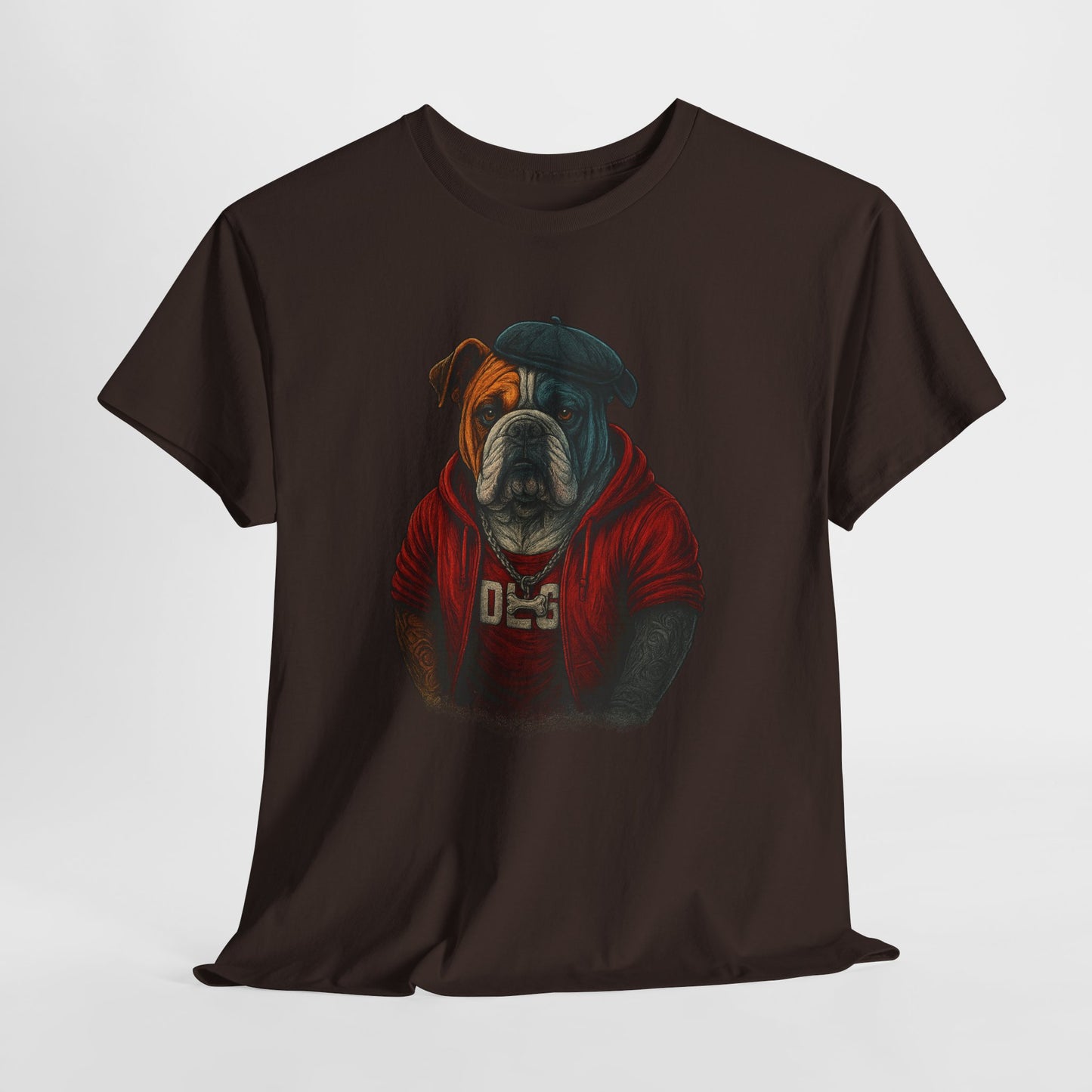 Artistic Dog Design Cotton Tee