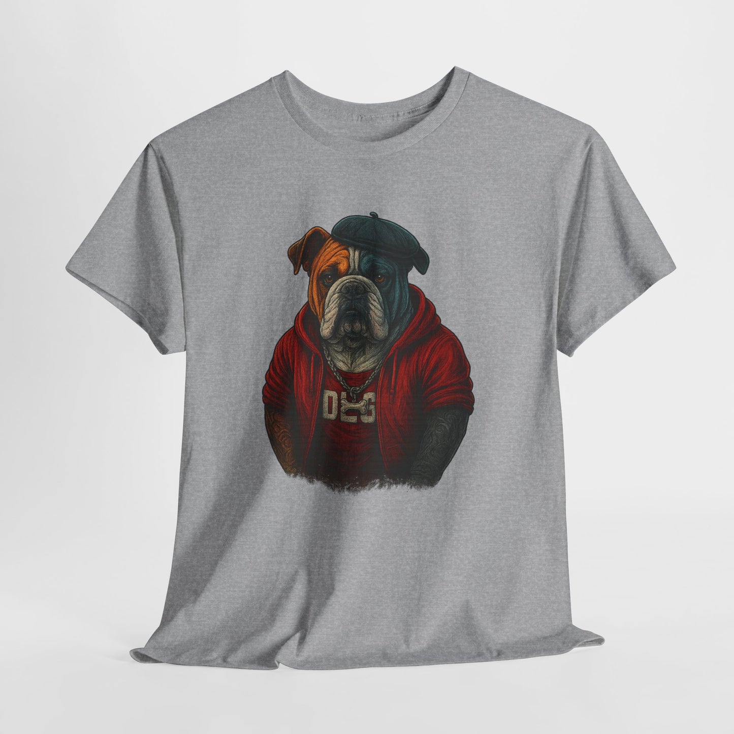 Artistic Dog Design Cotton Tee