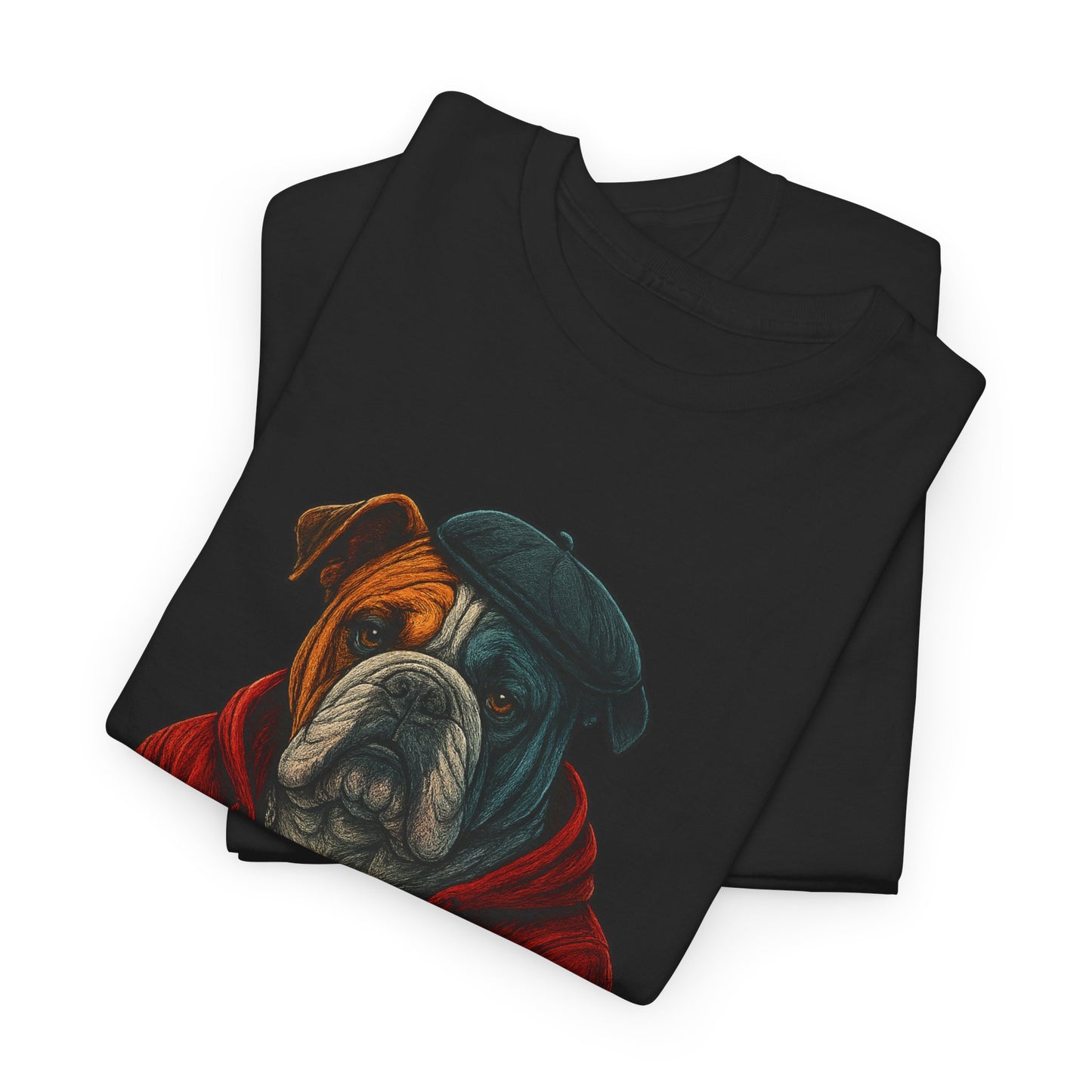 Artistic Dog Design Cotton Tee