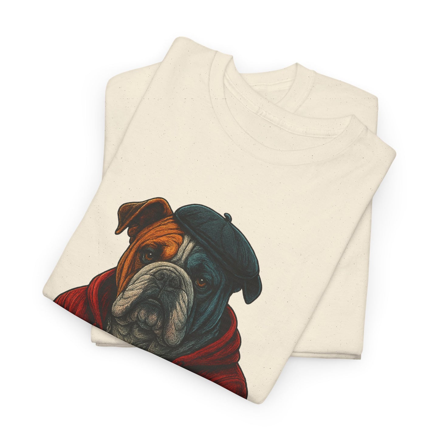 Artistic Dog Design Cotton Tee