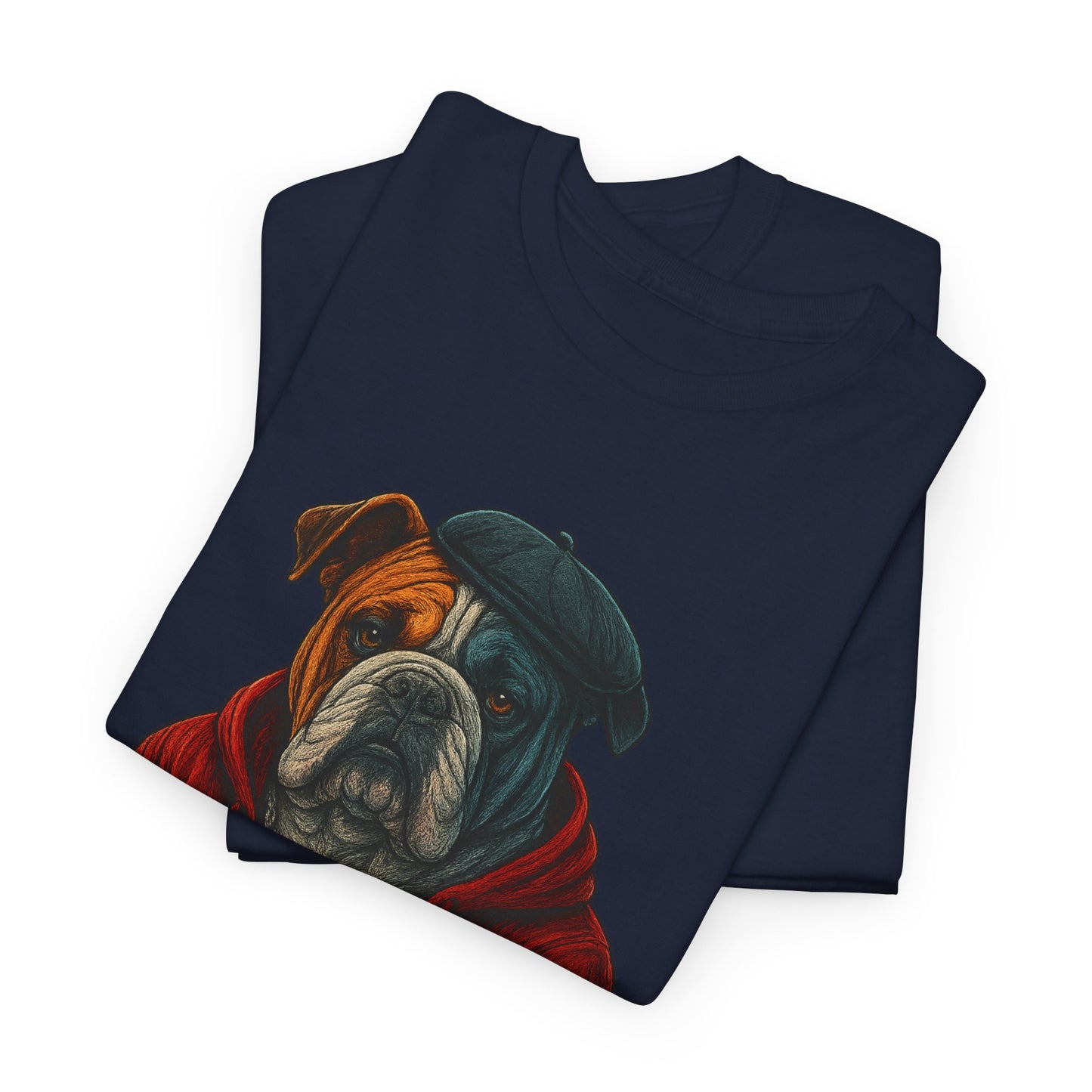 Artistic Dog Design Cotton Tee