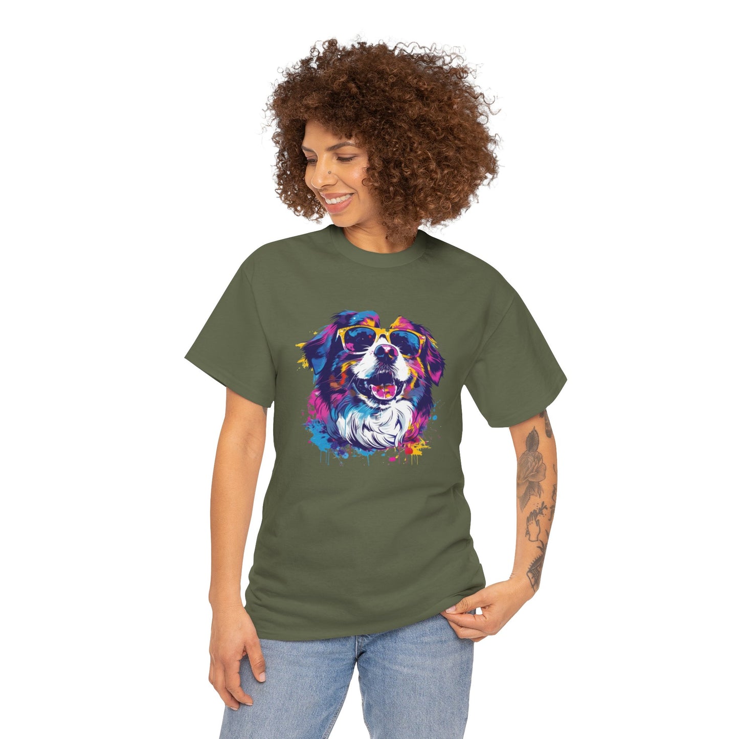 Colorful Dog Art Tee