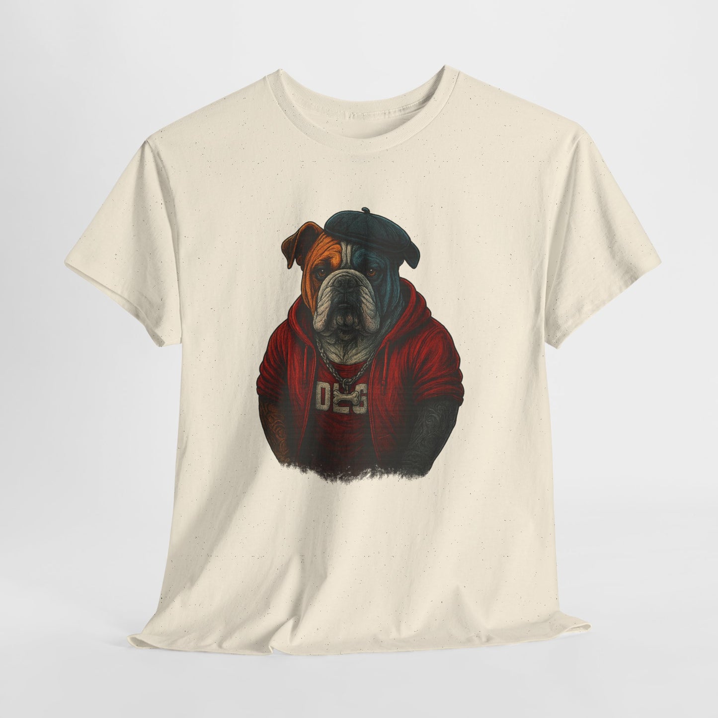 Artistic Dog Design Cotton Tee