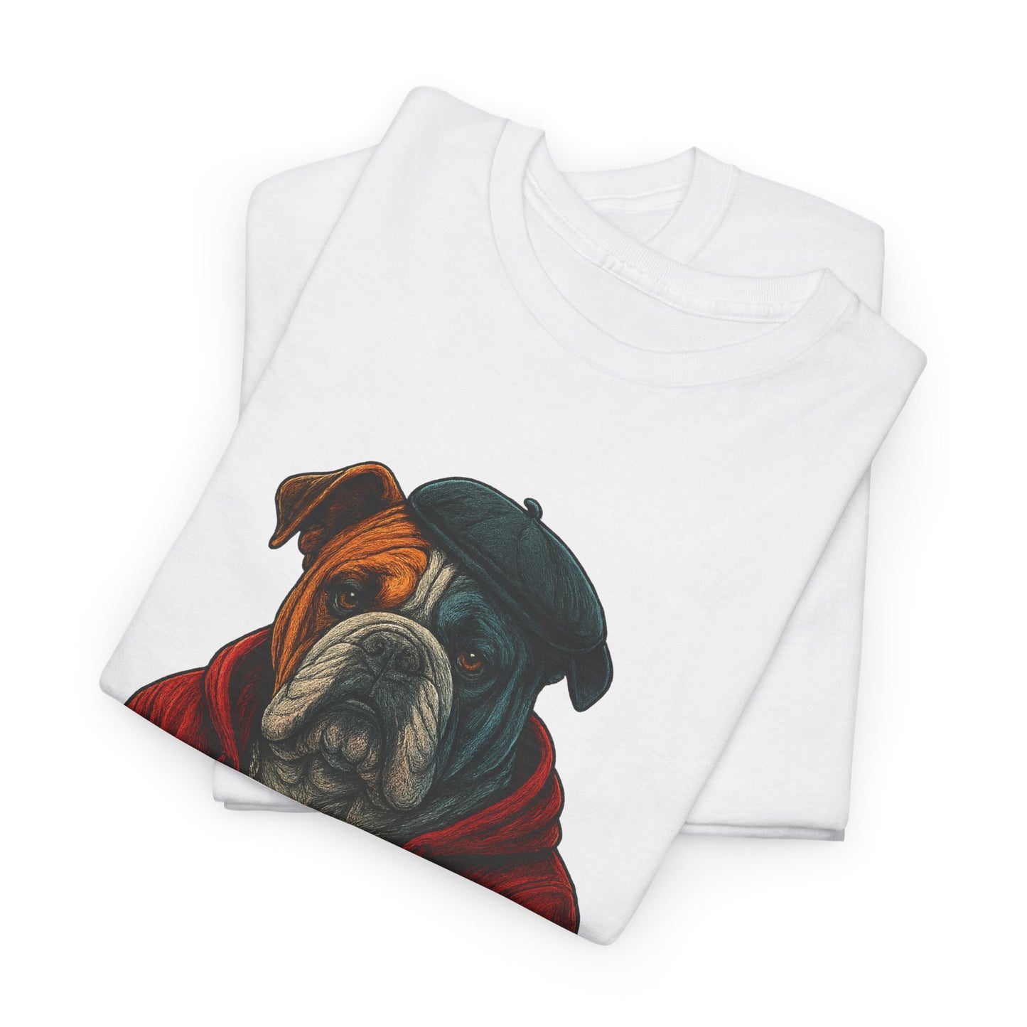 Artistic Dog Design Cotton Tee
