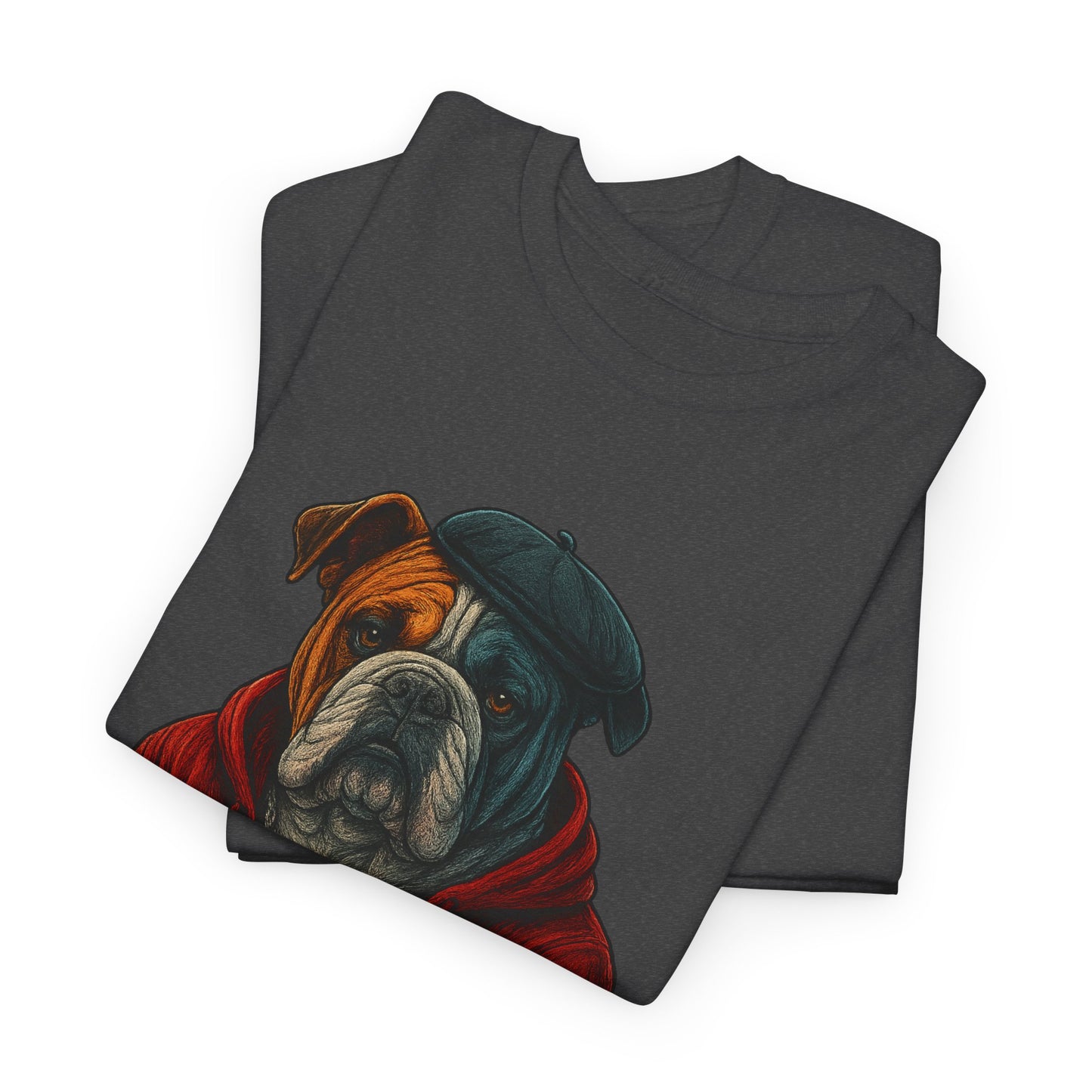 Artistic Dog Design Cotton Tee