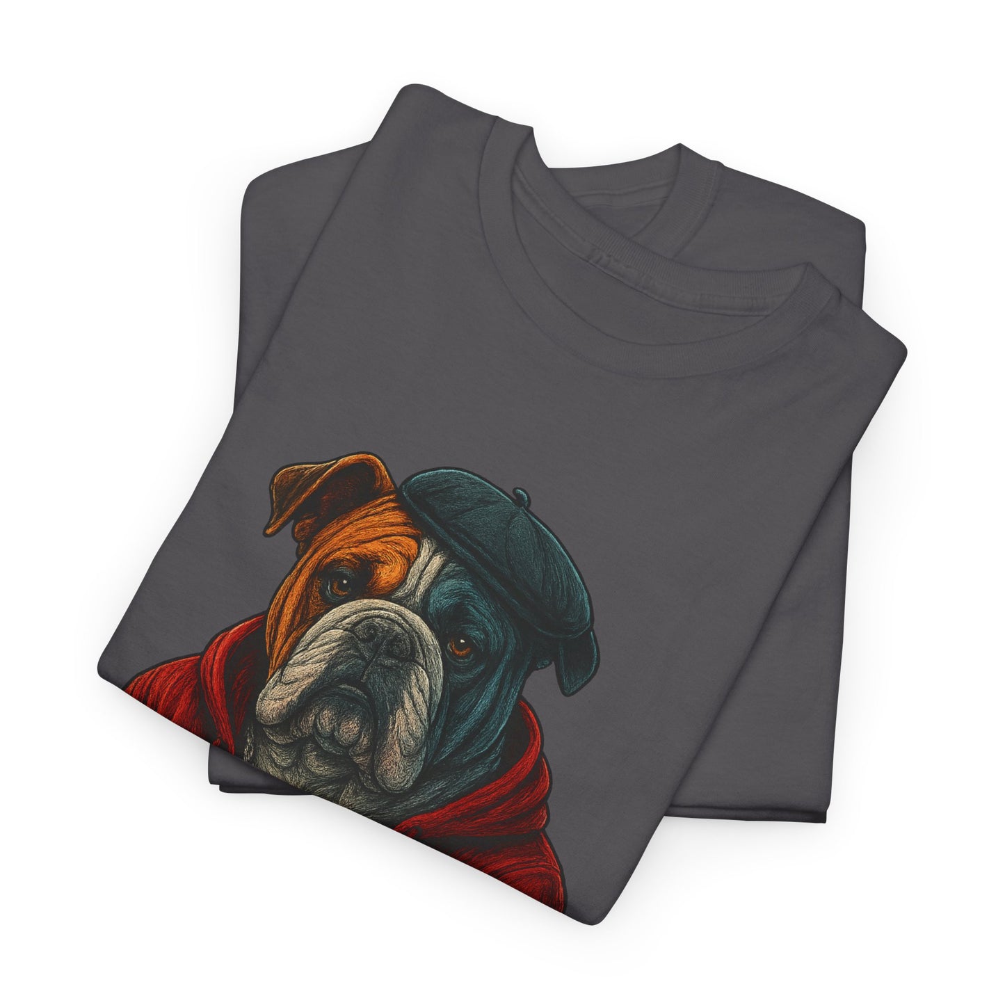 Artistic Dog Design Cotton Tee